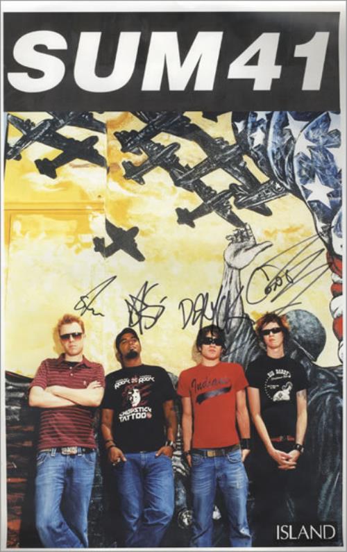 sum41 ポスター Sum 41 2004 Chuck advance release promotional poster